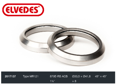 roulement jeu de direction elvedes type mr121 1 1/8" Ø30,5xØ41,8x8 45°x45°