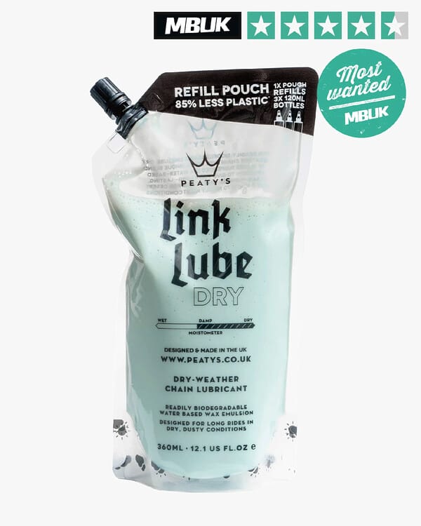 recharge lubrifiant peaty's link lube condition sec poche de recharge 360ml