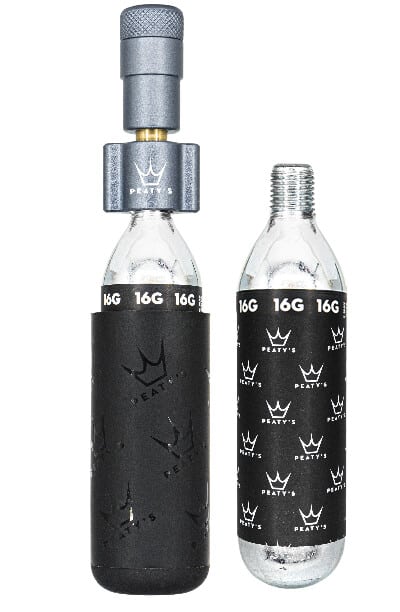 pompe / gonfleur co2 holeshot peaty’s route / gravel (16g)