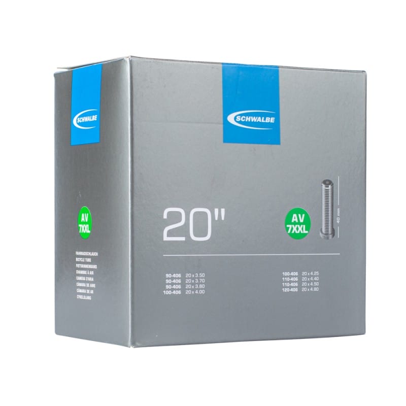 chambre schwalbe 20x3.50/4.80 valve schrader 40mm av7xxl