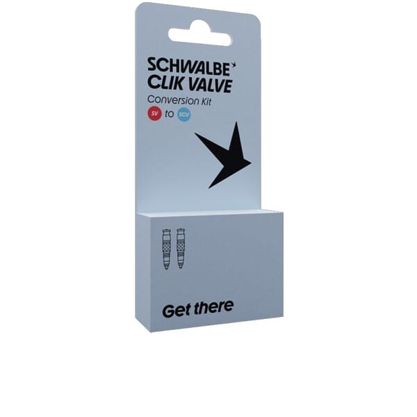 schwalbe clik valve kit conversion click valve tubeless (2 obus + 1 outil + 2 bouchons)