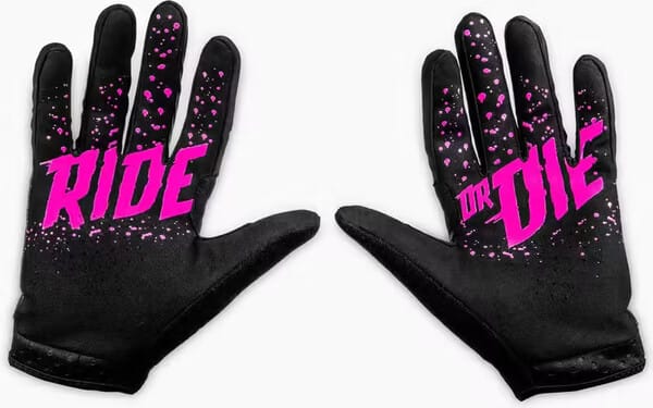 gants longs vtt muc off polka rose