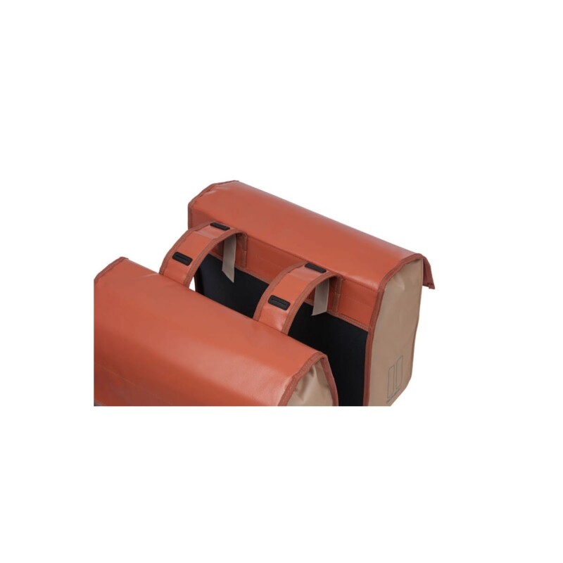 basil sac vélo urban load sac double 48 53l rouge/rose