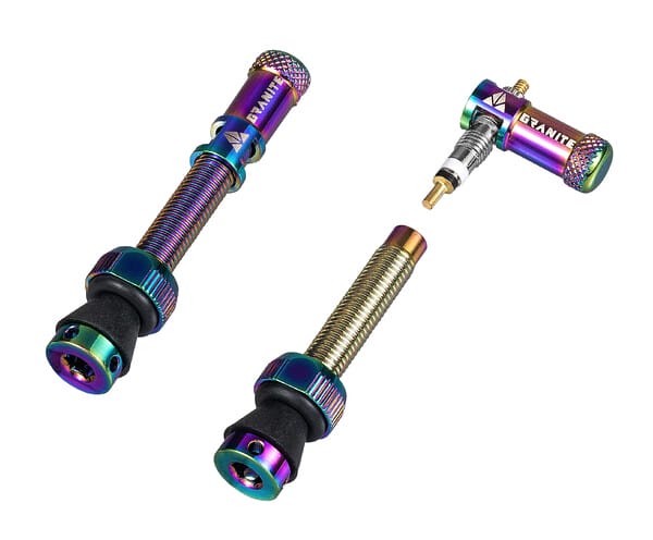 paire de valves (44mm) bouchons valve cnc demonte obus juicy nipples, oil slick