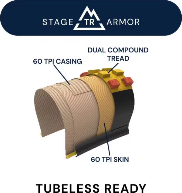 pneu vtt american classic basanite trail 29'' tubeless ready souple stage tr armor dual compound